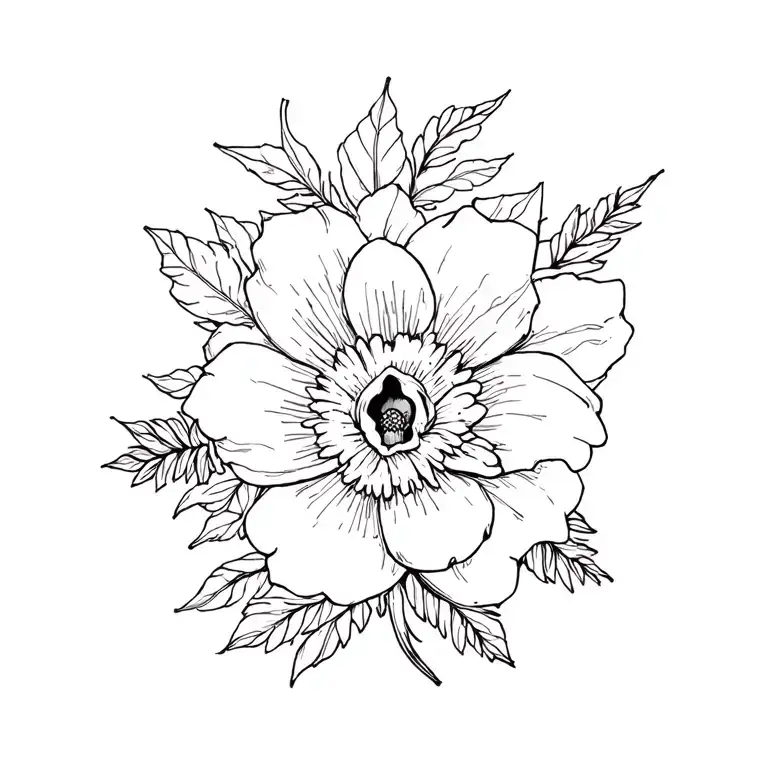 Flower Honoring The Death Using Mexican And Japanese Tradition