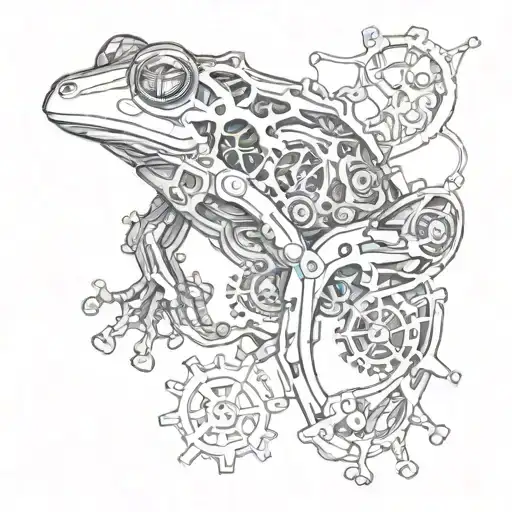 Frog Made Of Gears