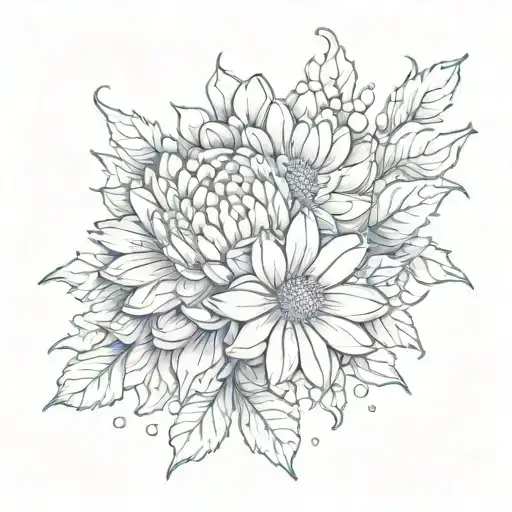 Chrysanthemum With Chaotic Stains Around
