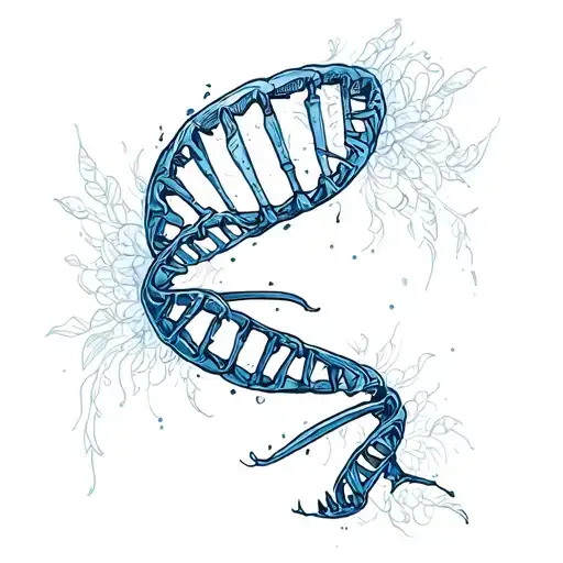 Dna Helix With Animal