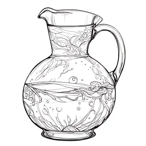 Jug Where Water Outlines