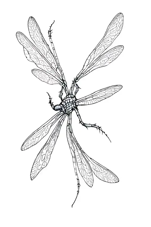 Small Dragon Flies Down Spine