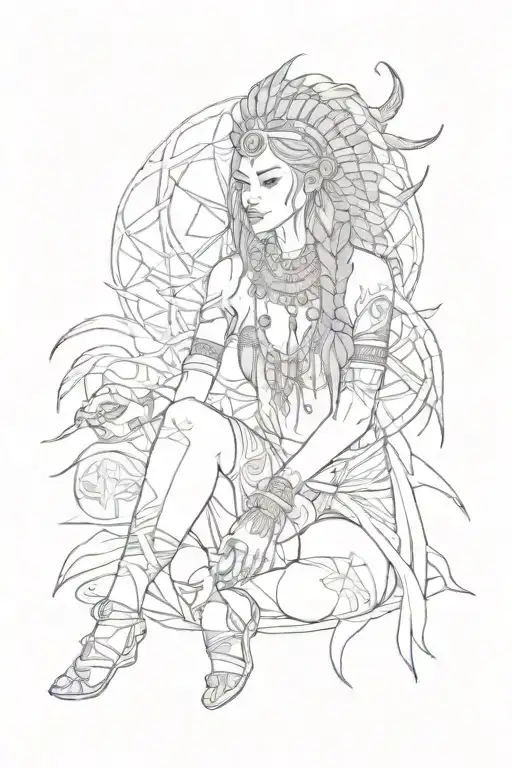 Sexy Shaman Women Full Body Crying