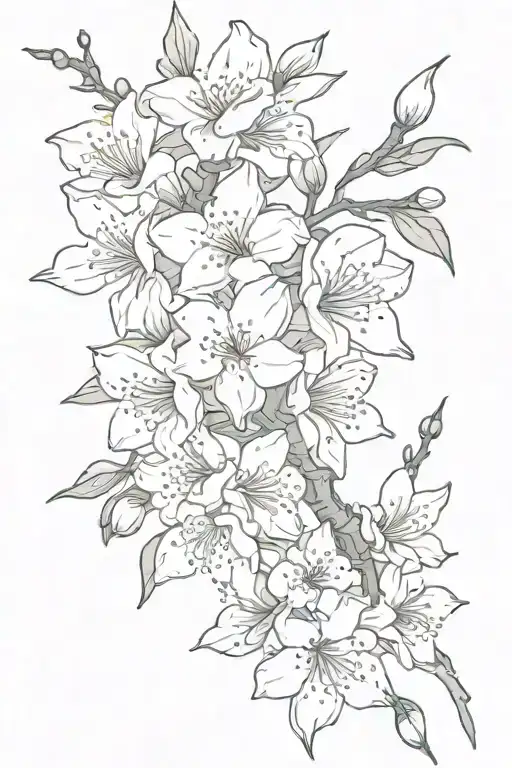 Flowers Leafs Cherry Blossom