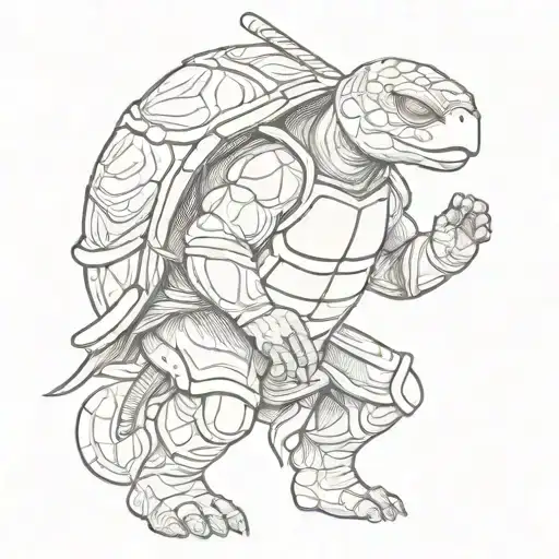 Thai Praying Buddhist Ninja Turtle Michelangelo