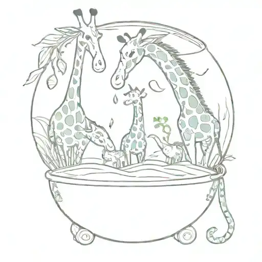 Giraffe Family Goldfishbowl