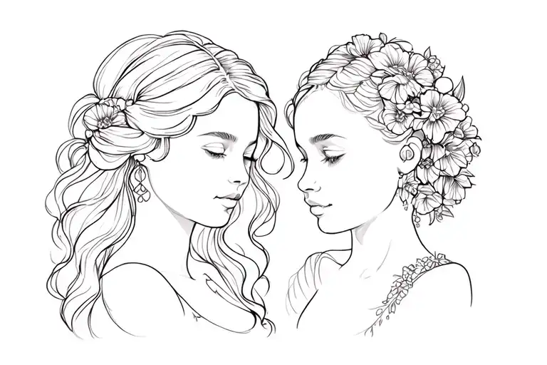 Symbolic Tattoo Design For Ankle Mom And Daughter