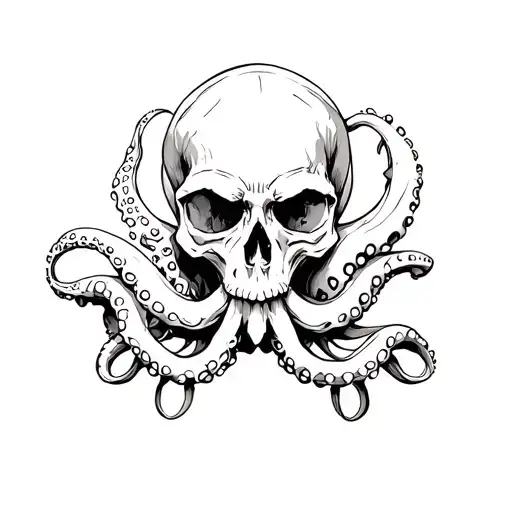 Skull With Octopus