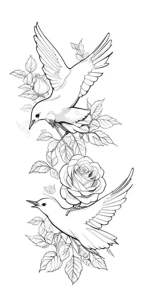 Roses Doves