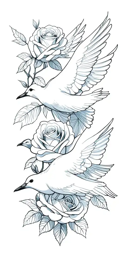Roses Doves