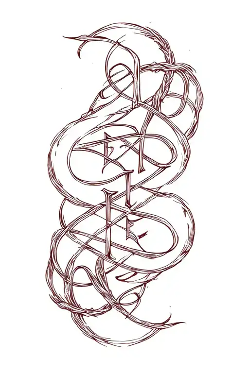 Reyu Name Intertwined Symbolizing The Client's Love