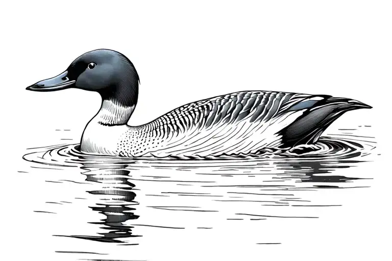 Loon Bird On Water
