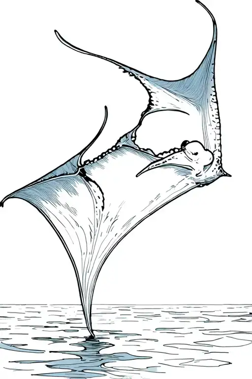 Manta Ray Swimming