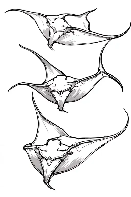3 Manta Rays