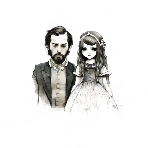 A Man And A Little Girl