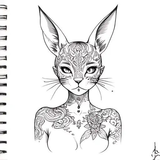 Labubu With Piercings And Tattoos Inspired