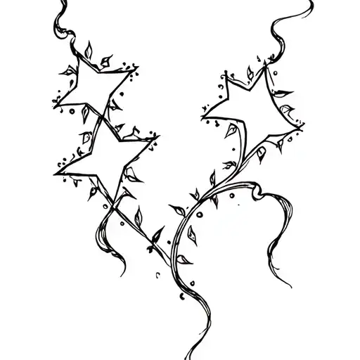 Shooting Stars Wrapper Tribal Vines