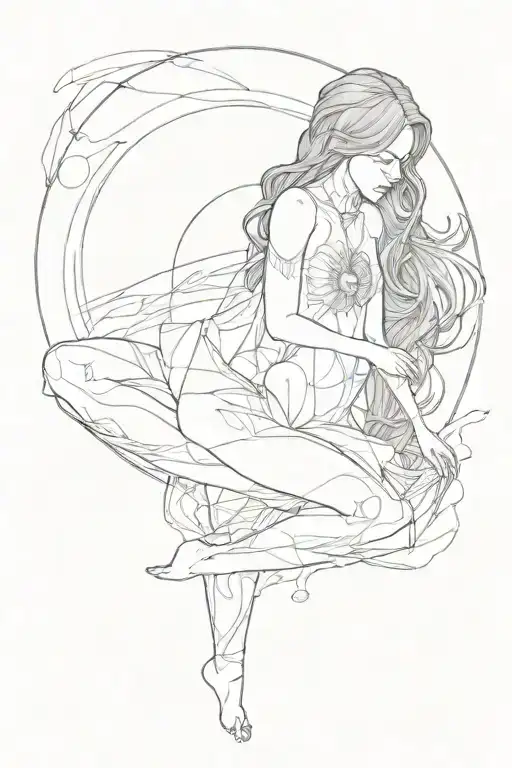 A Woman On Knees With A Portal Opening On Her Chest