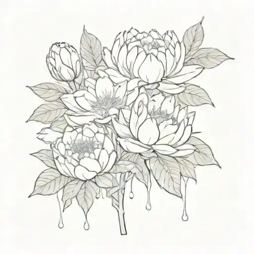 Carnation And Water Lily Bouquet