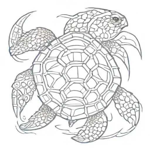 Tribal Sea Turtle