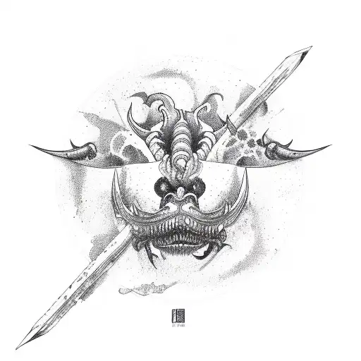 The Name Taiwan Between Two Devil Horns And A Squiggly Line Underneath