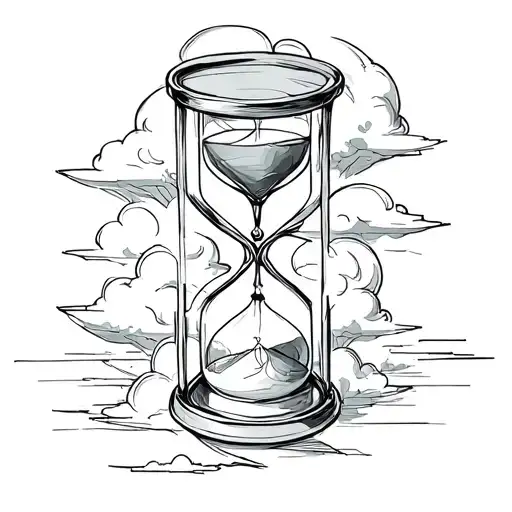 Hourglass And Clouds