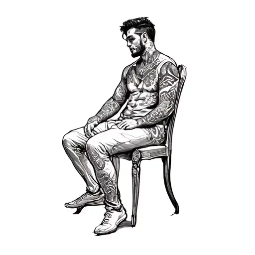 A Man Sitting On A Chair