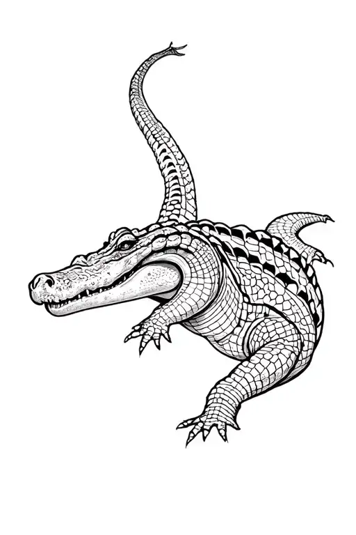 Crocodile Tattoo Including