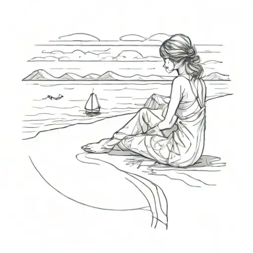 A Petite Woman And A Large Beach Sitting Side By Side Holdong Hands