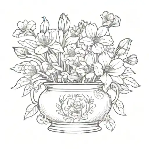 March And May Birth Flowers In A Little Vase