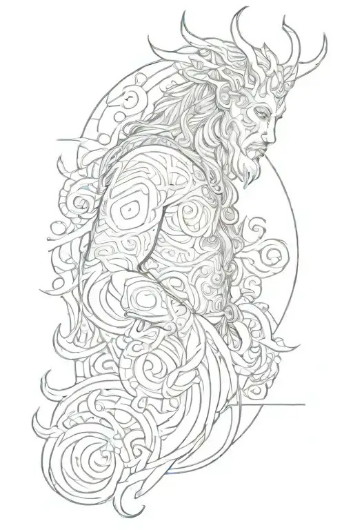 Eikthynir Norse Mytologi Looking Infront And Glowing White