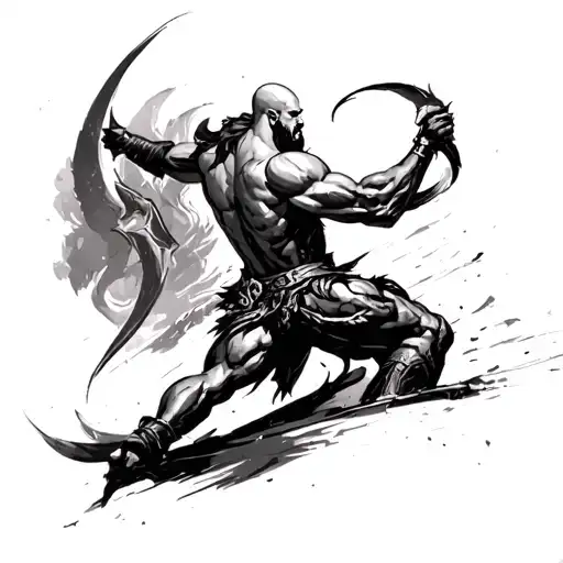 Kratos Vs Ares Battling Detailed 8K Realistic