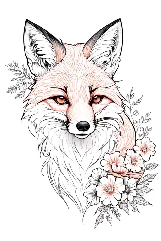 Fox And Flowers
