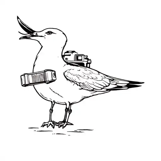 A Seagull With A Camera