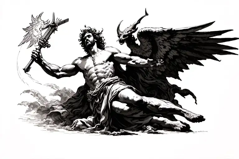 Saint Micheal Slaying Satan