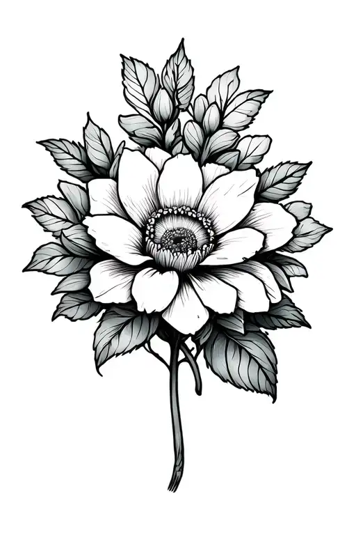 Mandela Flower Blooming Flower Surrounded