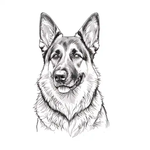 A German Shepherd Dog