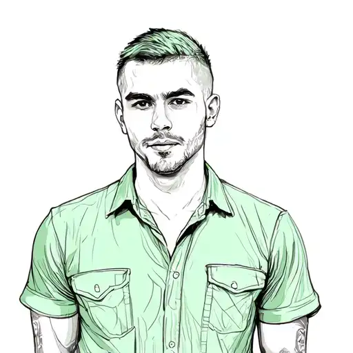 A Man In A Green Shirt