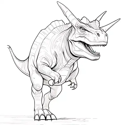 Triceratops Doing O Ring Gymnatsics