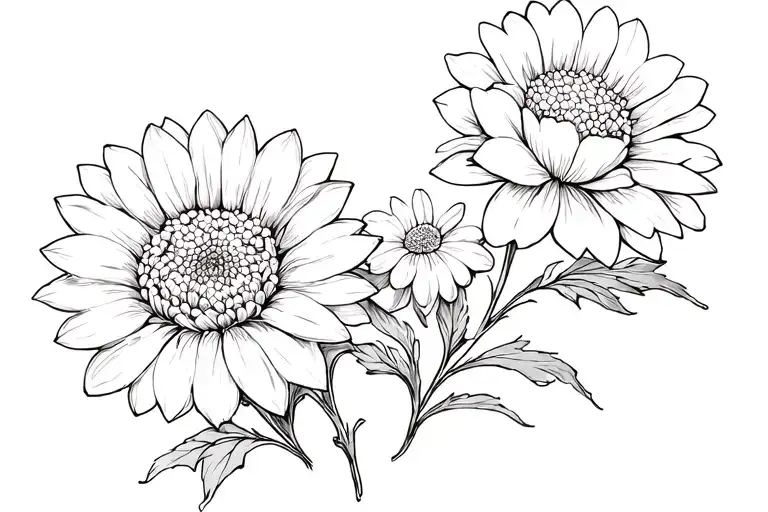 Chrysanthemum And Marigold