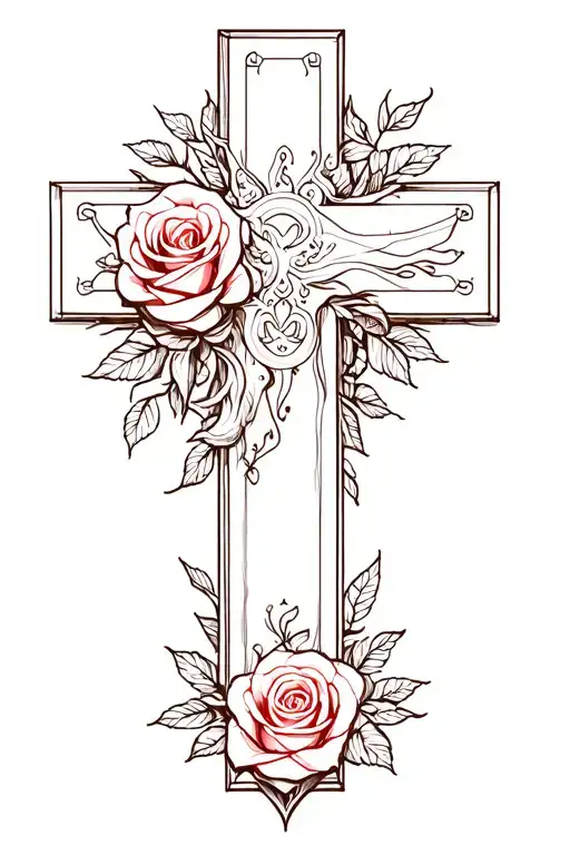 Cross And Roses