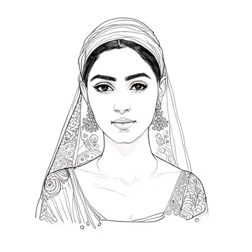 A Woman Wearing A Sari