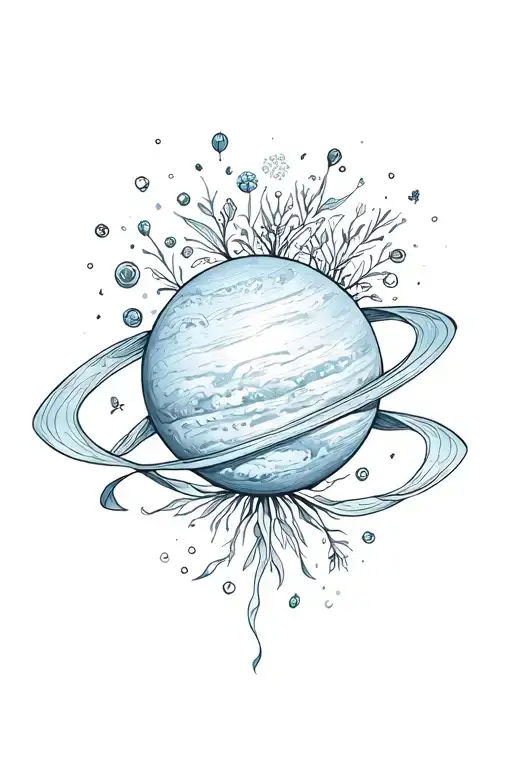 Planet Boquet Held Together By Ribbon