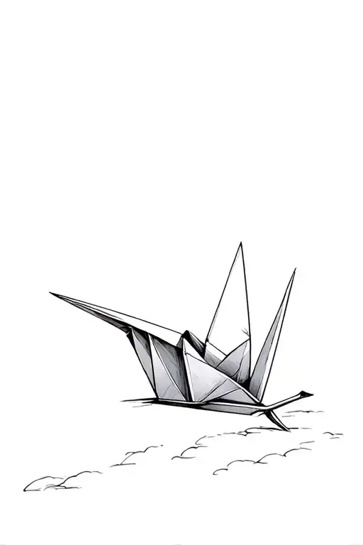 Paper Crane Turns Into A Real One