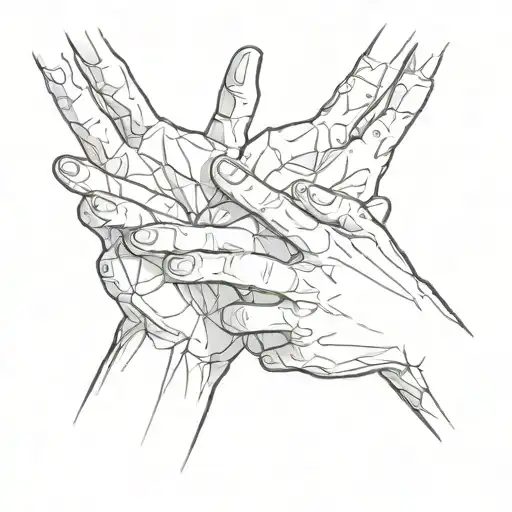 Two Hands Trying To Reach Each Other