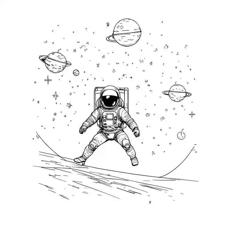 Simple Astronaut Being Abducted