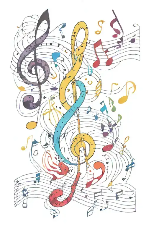 Colorful Music Notes