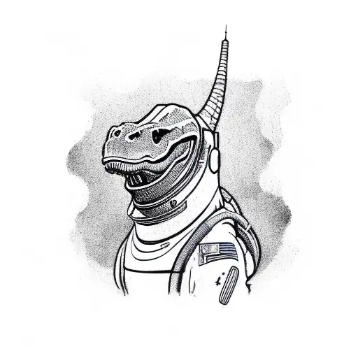 Dinosaur In Astronaut Suit