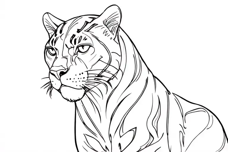 Black Panther Sitting Side