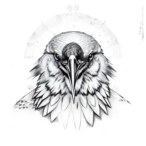 Raven With Runes